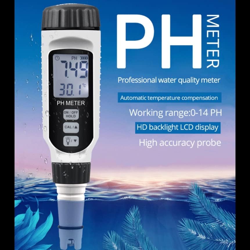 FSYSM Tipo de caneta profissional Medidor de pH portátil PH da qualidade do testador ácido para aquário ácido ácido água pH medidor