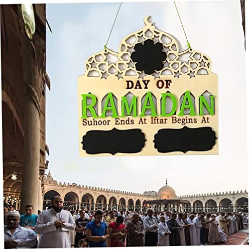 Calendário do Advento do Ramadã 2023, Calendário do Ramadã, Calendário do Advento do Ramadã Eid Mubarak Wooden Ornamento de madeira