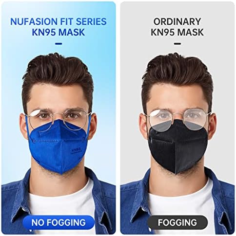 Nufasion KN95 Máscaras faciais para adultos 30pcs Máscara multicolor KN95 Copo Segurança de copo respirável 5 Ply