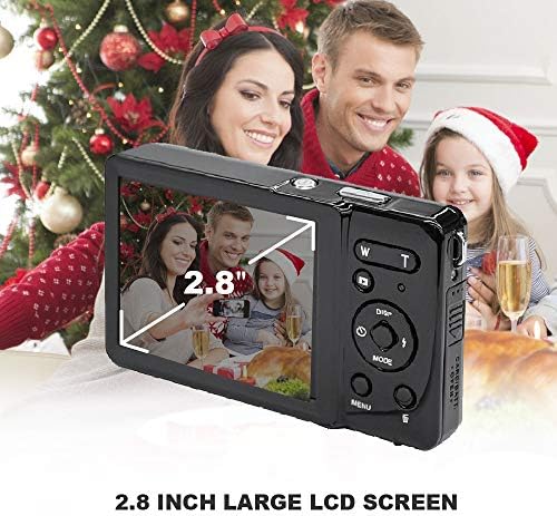 Câmera digital, câmera infantil FHD 1080p 20MP Câmera de vlogging com tela LCD 8x Zoom compacto Mini Presentes de câmera