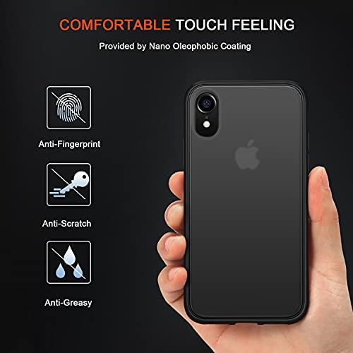 Tendlin Compatível com iPhone XR Case translúcida fosca de costas com um para -choques de silicone macio estojo confortável