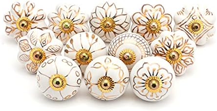 Rasiya Art Gold Dresser Botões para armários e gavetas - Mistura variada Decorativa Decorativa Móveis de cozinha Hardware Boho