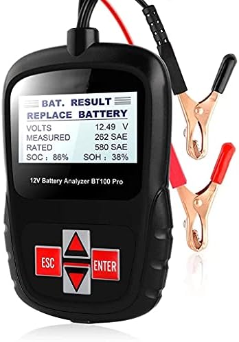 PDGJG BT100 6V 12V Testador de bateria de carros para AGM Gel inundado 100 a 1100cca 200ah Battery Health Analyzer Ferramenta