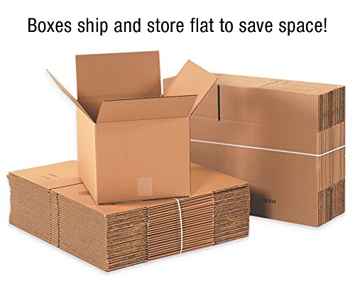 Caixa EUA 15 pacote de caixas de papelão corrugadas internas de parede dupla, 6 L x 6 W x 48 H, Kraft, envio, embalagem