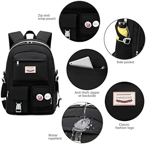 Mochilas de laptop Hanxiucao, mochilas de 15,6 polegadas para garotas anti -roubo viagens casuais bookbags para adolescentes