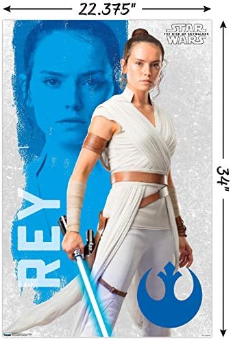 Trends International Star Wars: The Rise of Skywalker - Rey Wall Poster, 22.375 x 34, versão sem moldura
