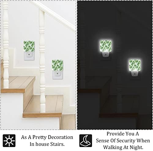 Monstera folhas LED Night Light, Kids Nightlights for Bedroom Plug in Wall Night Lamp Brilho ajustável para escadas