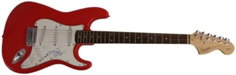Conan O'Brien assinou autógrafo em tamanho real carro de corrida vermelha stratocaster guitar
