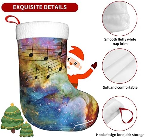 Aunstern Christmas meias de música Nota espacial estrelas