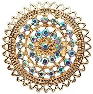 Indian Bollywood Style Style Gold Crystal Rings For Women Girl Wedding noivado de festas de festas de dedo aberto anel