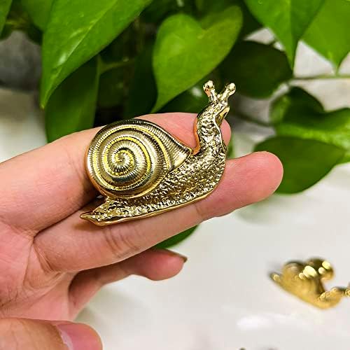 Youyouulu 3pcs Golden-Snail-Drawer-Knob, Gold-Vintage-Animal-Dreser-Knobs, puxadores retro-cabinetes, manobras fofas-insectos,