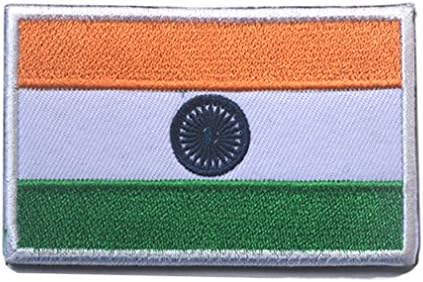 GreatPlus Índia sinalizador de bandeira bordada de moral tático bordado adesiva de apliques gancho de fixador e loop