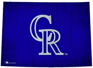 Fan criações MLB Unissex Colorado Rockies Team Color Logo State Sign