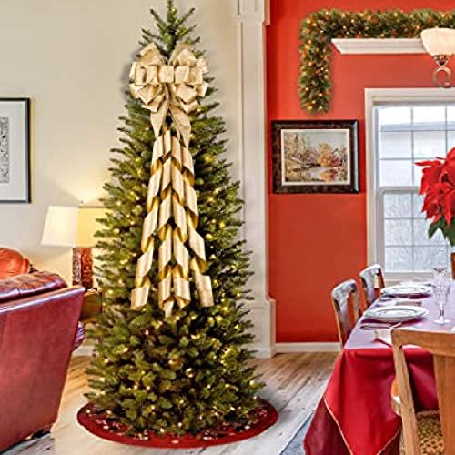 EDGY Christmas Tree Decoration Bow Répers Flâmicas de Árvore decoração de arco decoração de Natal Festas de Natal Decoração Feliz