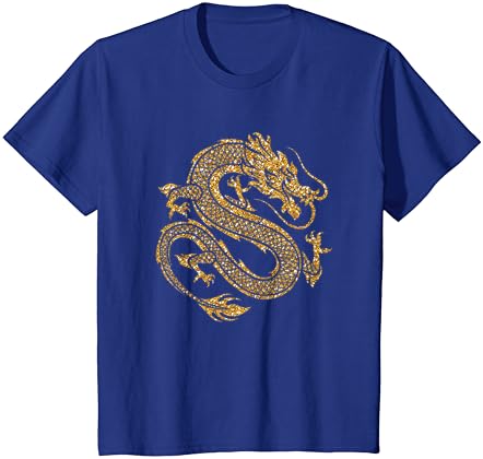 Símbolo tradicional de dragão chinês de camiseta de poder e força