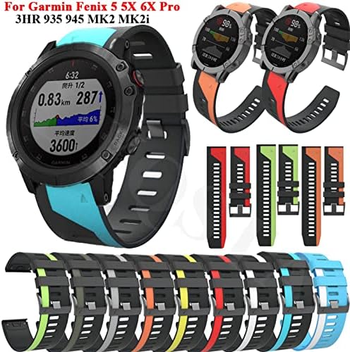 Czke Sport Silicone Watch Band Strap para Garmin Fenix ​​6x 6 Pro 5x 5 Plus 3 HR Smartwatch 22 26mm EasyFit Redunda