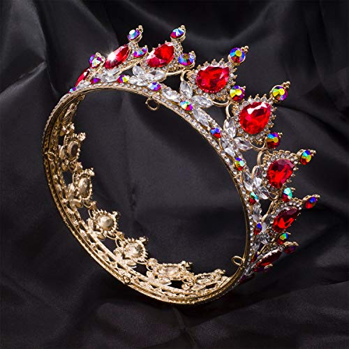 Losophy tiaras e coroas para mulheres, tampo de bolo de coroa de ouro para aniversário de tiara linda coroa de princesa