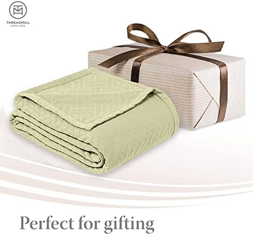 Cobertores de algodão de luxo de Threadmill para cama queen size | Cobertor de tamanho de algodão de algodão de toda a