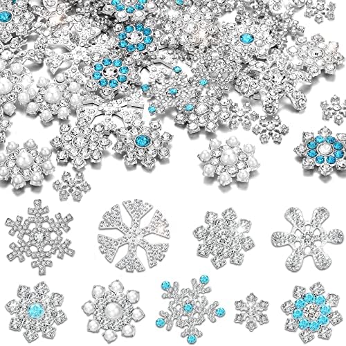 Botões de shinestone de floco de neve botões de shristl shorl shorls silver shiestone buttons de joias de jóias