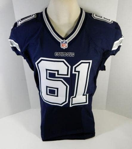 2015 Dallas Cowboys Ryan Mack 61 Jogo emitido Navy Jersey 46 DP15585 - Jerseys de Jerseys usados ​​na NFL não assinada