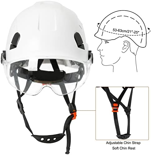 Aolamegs Construção Chapéus com viseira - Padrão de fibra de carbono Capacete de segurança ventilada Capace