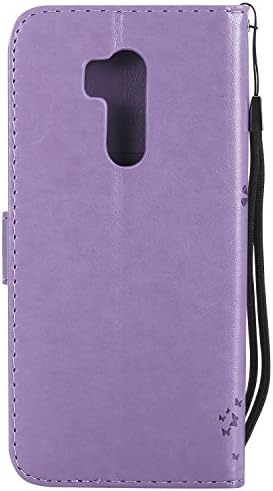 Caixa LG G7 ThinQ, caixa da carteira LG G7 com protetor de tela, LG G7 Thinq Pu Couro Caso de Proteção Cato Cato e Tree Folio