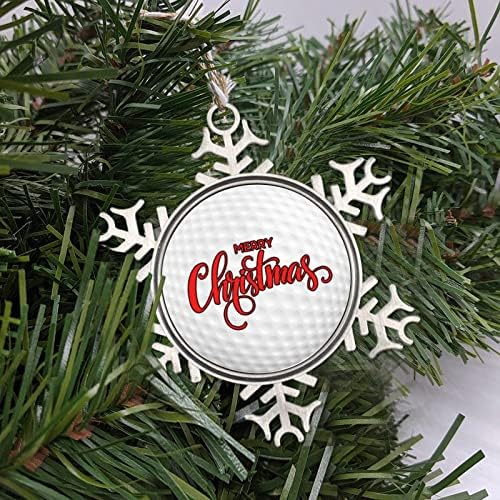 Pewter Snowflake Ornamentos de Natal e fã de golfe Ball ornamentos cristãos decoração de casa metal ornamento de lembrança decorações