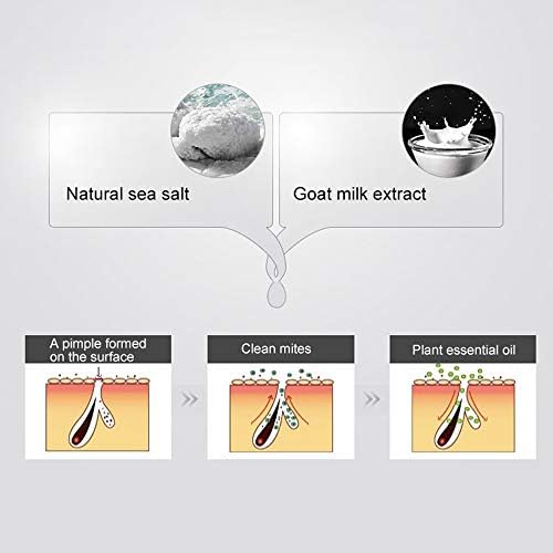 Remoção de sabonete de sal marinho de 100g poros de espinha de espinha acne tratamento de cabra leite de cabra hidratante