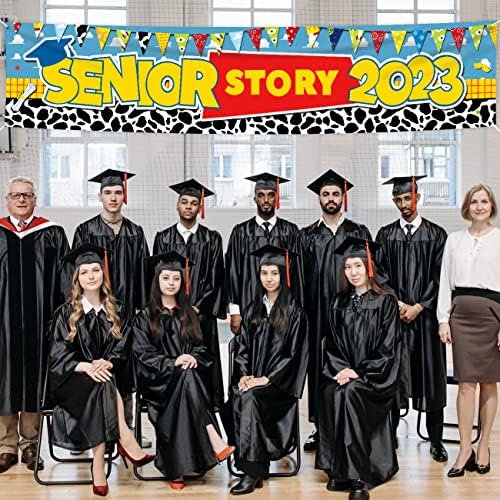 Decorações de graduação Classe de 2023 Banner de histórias sênior Parabéns Parabéns Principal Banner Festa de Festa