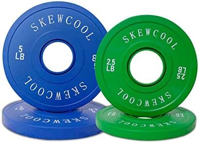 Placas fracionárias olímpicas de Skewcool 1,25 lb 2,5 lb 5lb Conjunto de alterações fracionárias com revestimento de borracha