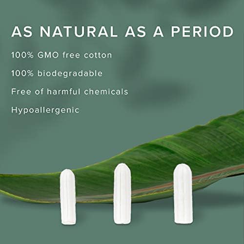 VEEDA GMO Free de algodão natural Aplicador de algodão Compact Super e Super Plus Plus Tampões, cloro, toxina, pesticida,