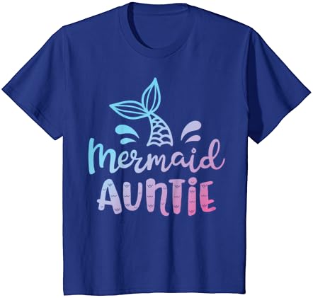 Mermaid tia tia engraçada feminino familiar correspondente camiseta de aniversário
