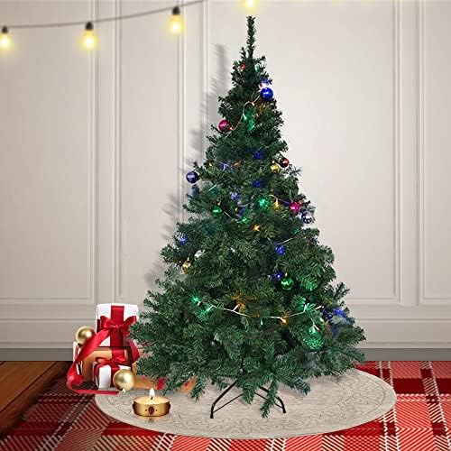 Árvore de Natal artificial de 6 pés para decoração de férias, árvores de natal premium com suporte de metal e 12 bolas,