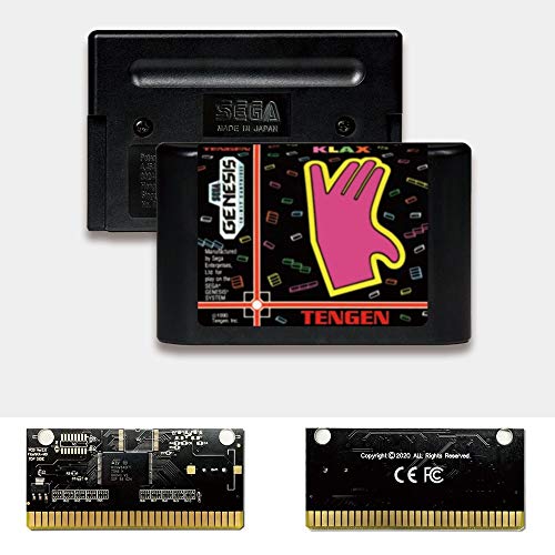 Aditi Klax - USA Label Flashkit MD Electroless Gold PCB Card para Sega Genesis Megadrive Console