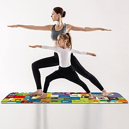 Siebzeh Letras abstratas de ioga grossa MAT ecológico Saúde e fitness non Slip Tapete para todos os tipos de ioga de exercício e pilates