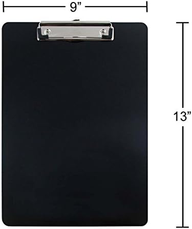 Jam Paper Aluminumboards com clipe de metal de baixo perfil - tamanho da letra - preto - placa de clipe vendida individualmente