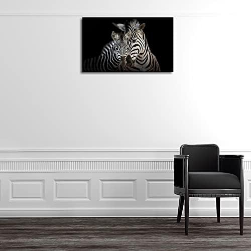 Arte de parede de lona Zebra e Cub Pictures Posters Impressão Modern for Living Room Bedroom Impressões Animais Decoração