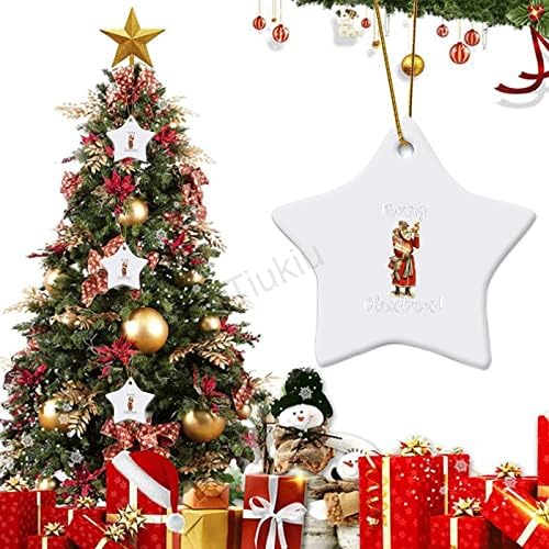 Decorações de Natal de 3 polegadas Vintage Papai Noel Cita Ornamentos Estrecros do Ornamentos para Crianças meninos Meninas penduradas
