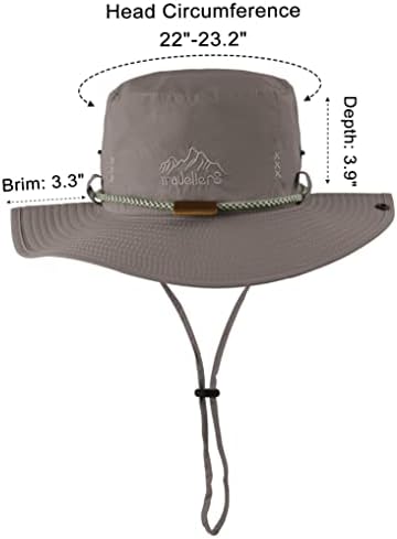 Muryobao Mens Sun Hat Summer UV Protection UV Chapéus de balde largo Bonie à prova d'água Cap para pescar safari de jardim de