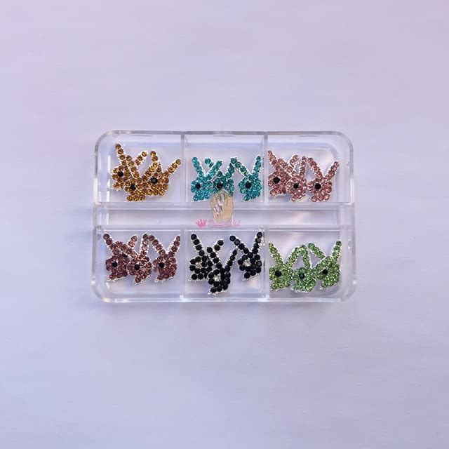 Trendy 3D Mixed Lelly Bunny Charms para Nails Diy Glitter Jewelry Acessórios -