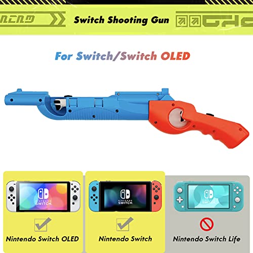 Chikixson Game Gun Compatível com Switch/OLED, Acessório de jogos de controlador de armas de reposição para jogos de tiro
