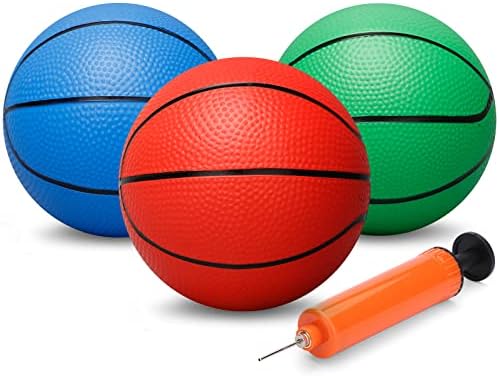 Basquete pequeno de 5 polegadas de PVC para mini argolas de basquete em interior, borracha macia de basquete de repoltação para