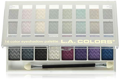 L.A. Cores 16 Paleta de sombra colorida, fumando, 0,95 oz, pó