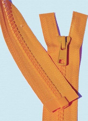 10 YKK #5 Esporte de plástico moldado ~ separando o laranja do zíper para jaqueta esportiva