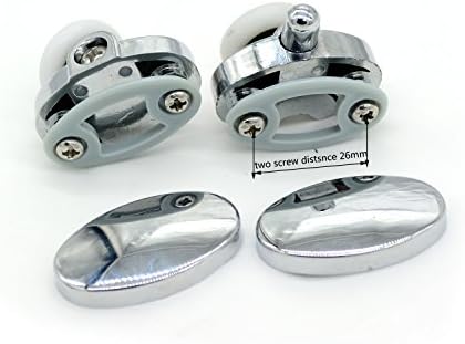 Conjunto de 4 novos rolos de porta de chuveiro oval para rodas de rodas 23mm