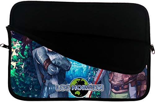 Log Horizon Anime Laptop Saco de luva com superfície de mousepad - se encaixa no caderno de 15 polegadas de 15 polegadas de
