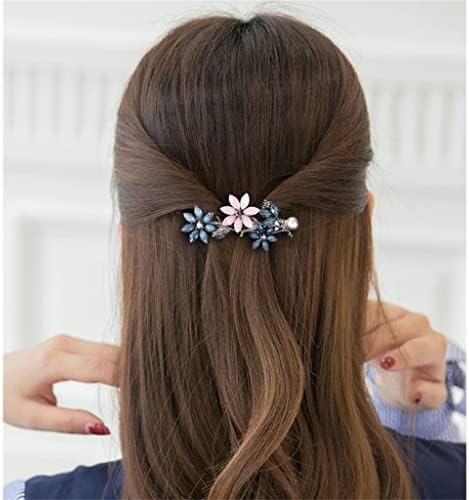 Feer Top Clip Flower Hair Clip atmosférico Rhinestone Capfesa Feminino Acessórios para Cabelo de Cabeça Acessórios para
