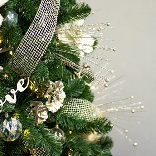 Ki Store Christmas Tree Sprays Conjunto de 12 palhetas de champanhe brilhantes para a decoração de árvores de Natal Arranjo