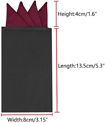 Allegra K Squares de bolso pré-dobrados masculinos no lenço de terno sólido Triângulos