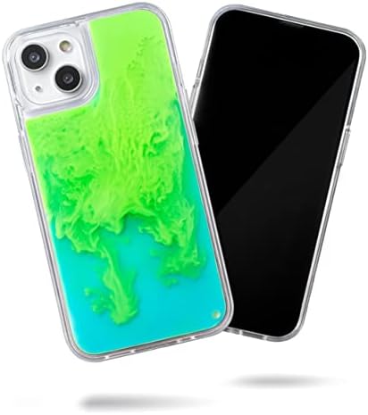 Estojo de líquido de areia neon de fluxo de Steeplab para iPhone 14 - Proteção de corpo inteiro com moldura elevada